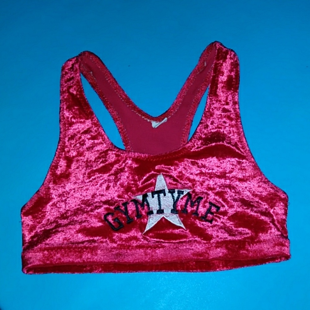 Gymtyme Allstars Velvet Cheer Sports Bra